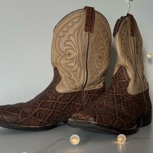 Ariat Brown and Tan Cowboy Boots
